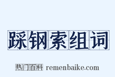 踩钢索组词是什么意思的图片
